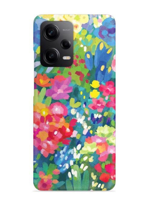 Watercolor Flower Art Snap Case for Poco X5 (5G)