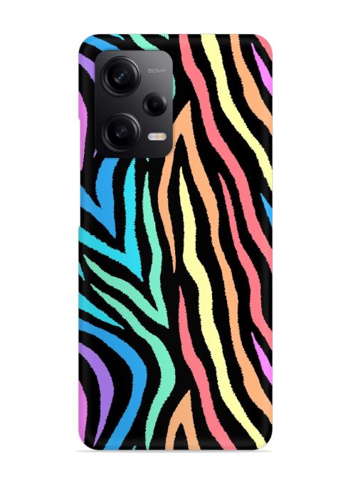 Colorful Abstract Zebra Snap Case for Poco X5 (5G) Zapvi