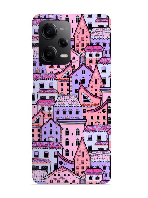 Seamless Pattern Houses Snap Case for Poco X5 (5G) Zapvi