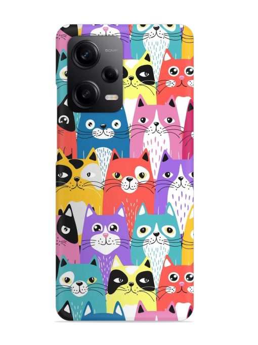 Funny Cartoon Cats Snap Case for Poco X5 (5G) Zapvi