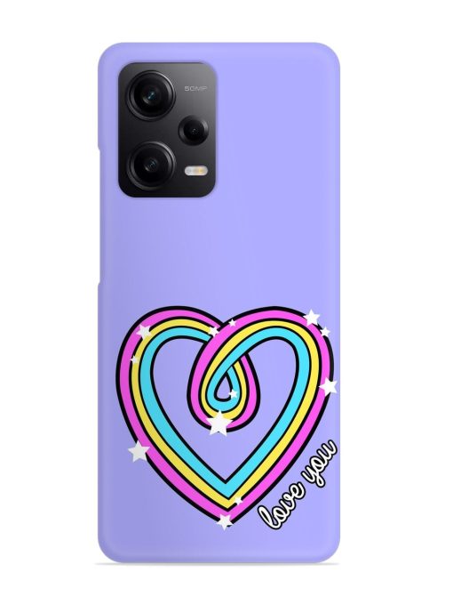 Colorful Rainbow Heart Snap Case for Poco X5 (5G)