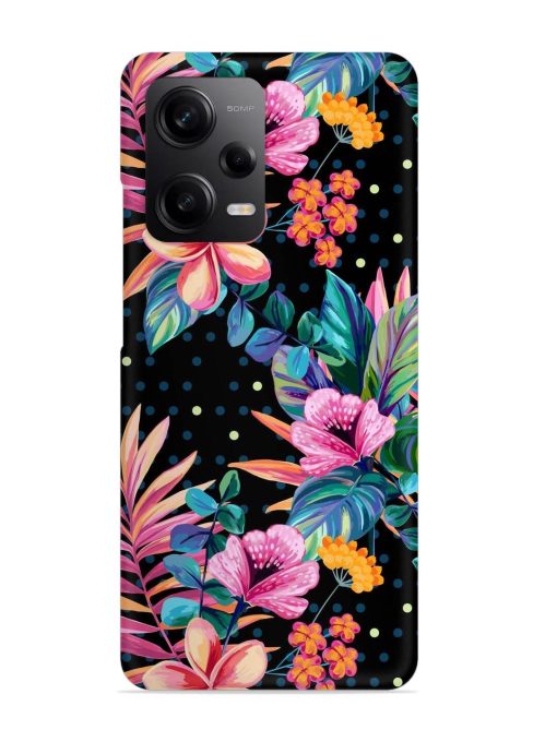 Seamless Floral Pattern Snap Case for Poco X5 (5G)