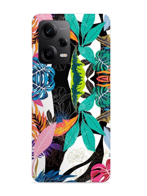 Floral Pattern Bright Snap Case for Poco X5 (5G) Zapvi