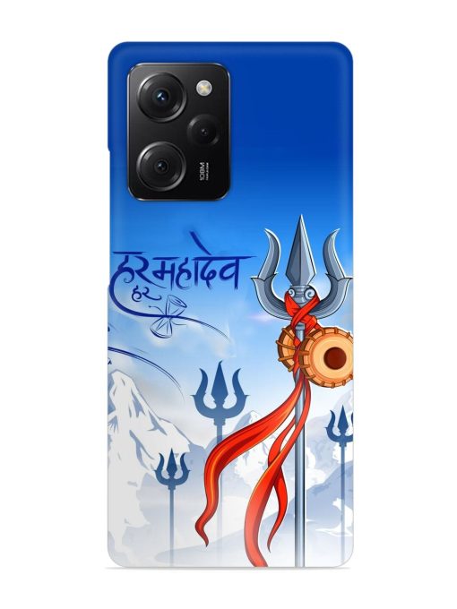 Har Har Mahadev Trishul Snap Case for Poco X5 Pro (5G) Zapvi