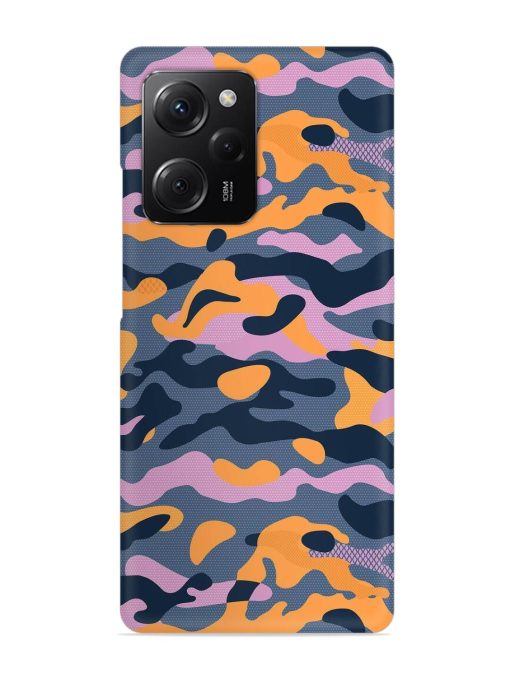 Camouflage Army Military English Orange Art Snap Case for Poco X5 Pro (5G) Zapvi