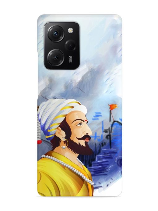 Shivaji Maharaj Color Paint Art Snap Case for Poco X5 Pro (5G) Zapvi