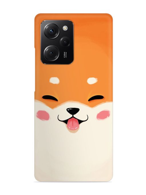 Cute Dog Face Vector Snap Case for Poco X5 Pro (5G) Zapvi