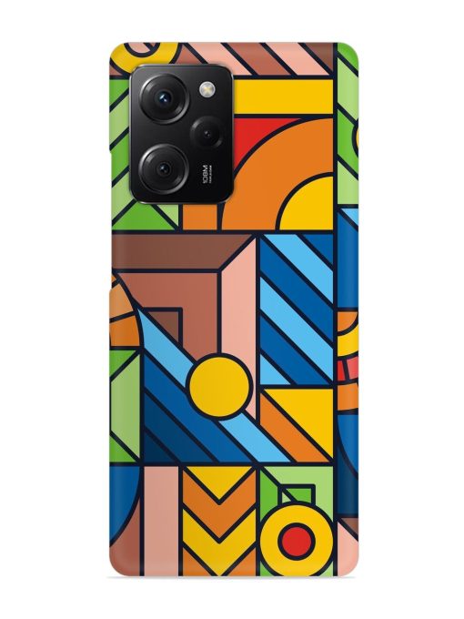 Colorful Geometric Snap Case for Poco X5 Pro (5G) Zapvi