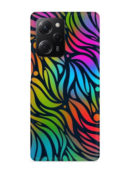 Abstract Leaf Design Snap Case for Poco X5 Pro (5G) Zapvi