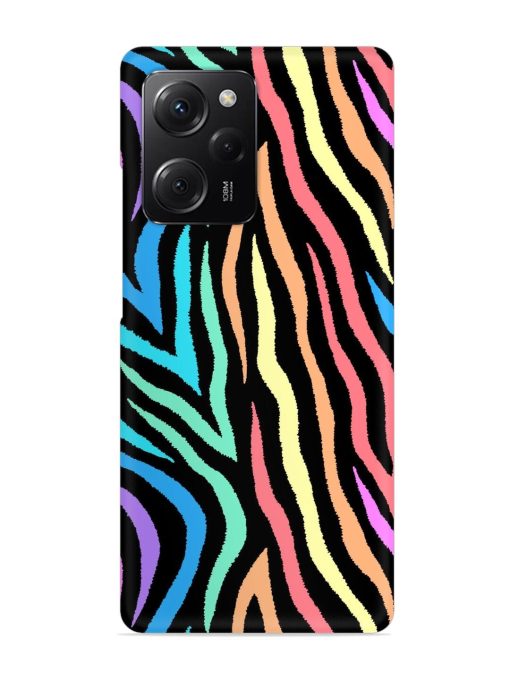 Colorful Abstract Zebra Snap Case for Poco X5 Pro (5G) Zapvi