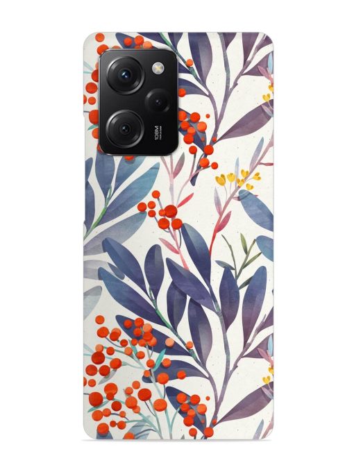 Seamless Floral Pattern Snap Case for Poco X5 Pro (5G) Zapvi