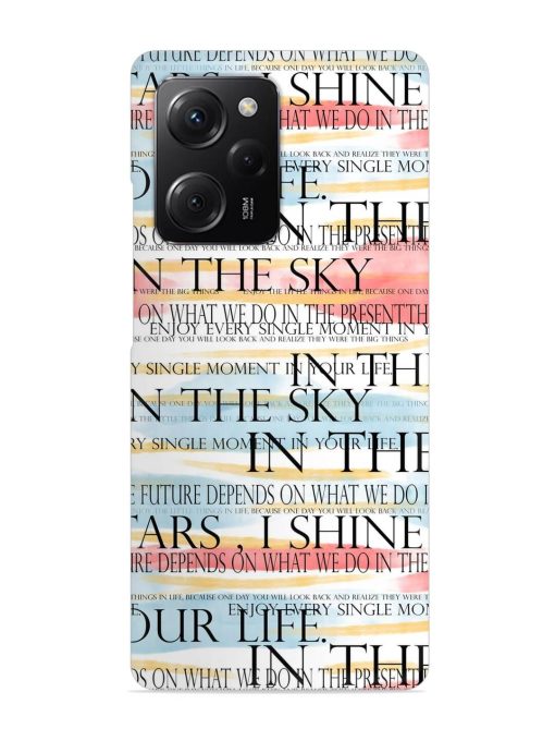 Seamless Slogans Pattern Snap Case for Poco X5 Pro (5G)