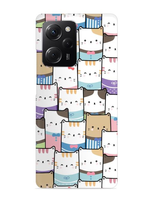 Cute Adorable Cat Snap Case for Poco X5 Pro (5G) Zapvi