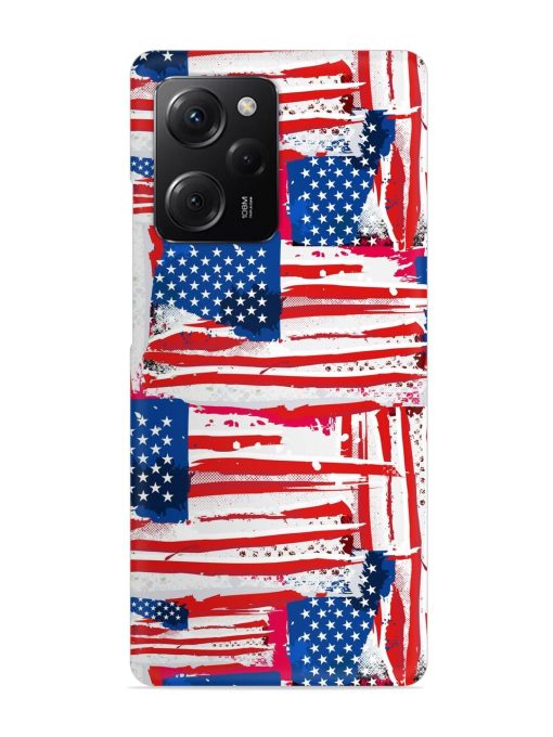 Usa Flag Seamless Snap Case for Poco X5 Pro (5G)