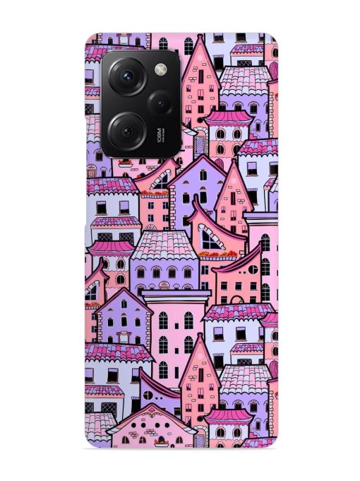 Seamless Pattern Houses Snap Case for Poco X5 Pro (5G) Zapvi