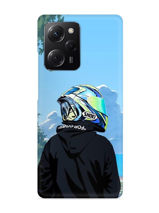 Rider With Helmet Snap Case for Poco X5 Pro (5G) Zapvi