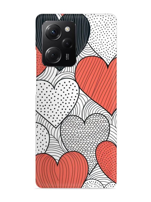 Girly Heart Seamless Snap Case for Poco X5 Pro (5G) Zapvi