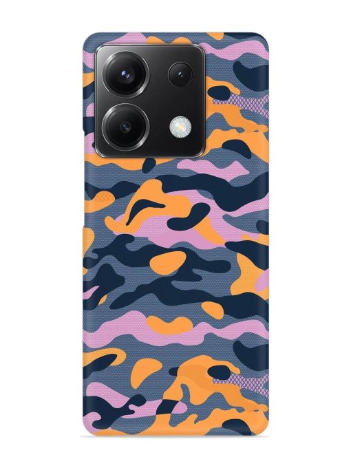 Camouflage Army Military English Orange Art Snap Case for Poco X6 (5G) Zapvi