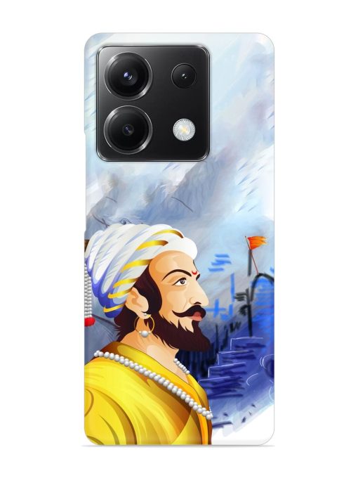 Shivaji Maharaj Color Paint Art Snap Case for Poco X6 (5G) Zapvi