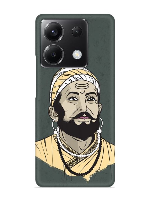 Shivaji Maharaj Vector Art Snap Case for Poco X6 (5G) Zapvi