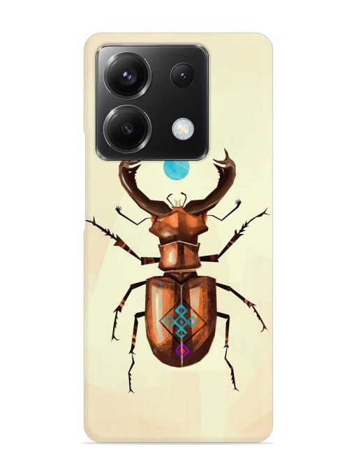 Stag Beetle Vector Snap Case for Poco X6 (5G) Zapvi