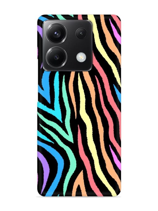 Colorful Abstract Zebra Snap Case for Poco X6 (5G) Zapvi