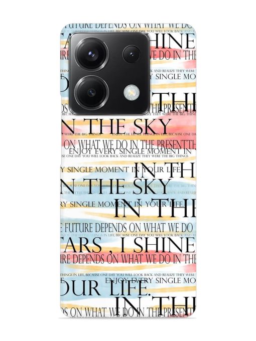 Seamless Slogans Pattern Snap Case for Poco X6 (5G)