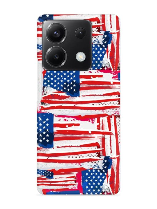 Usa Flag Seamless Snap Case for Poco X6 (5G) Zapvi