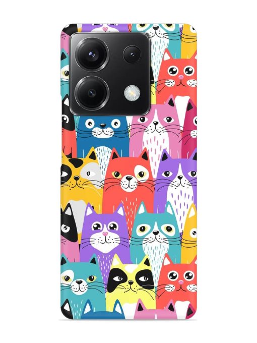 Funny Cartoon Cats Snap Case for Poco X6 (5G) Zapvi