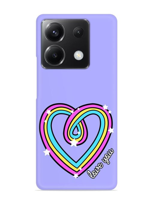 Colorful Rainbow Heart Snap Case for Poco X6 (5G) Zapvi