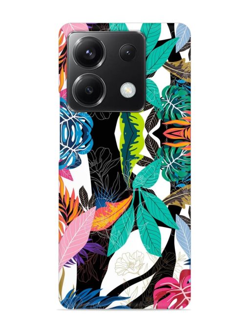 Floral Pattern Bright Snap Case for Poco X6 (5G) Zapvi