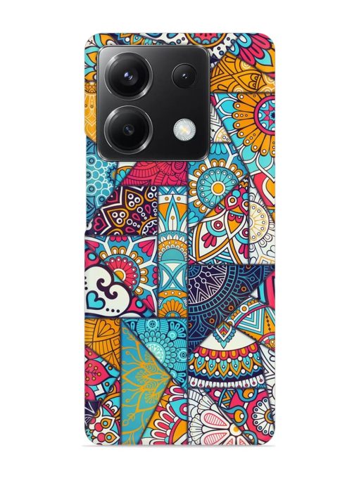 Patchwork Pattern Vintage Snap Case for Poco X6 (5G) Zapvi