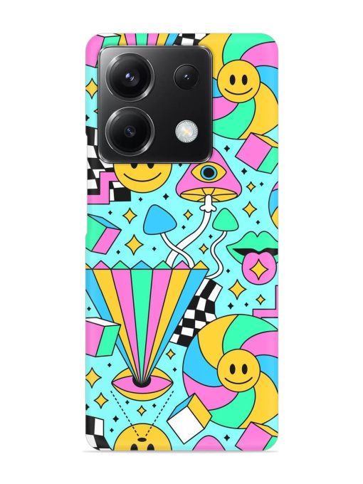 Trippy Rainbow 60S Snap Case for Poco X6 (5G) Zapvi