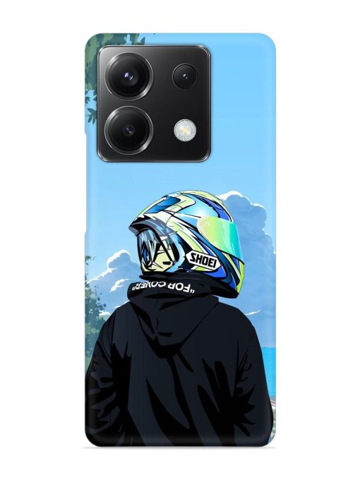 Rider With Helmet Snap Case for Poco X6 (5G) Zapvi