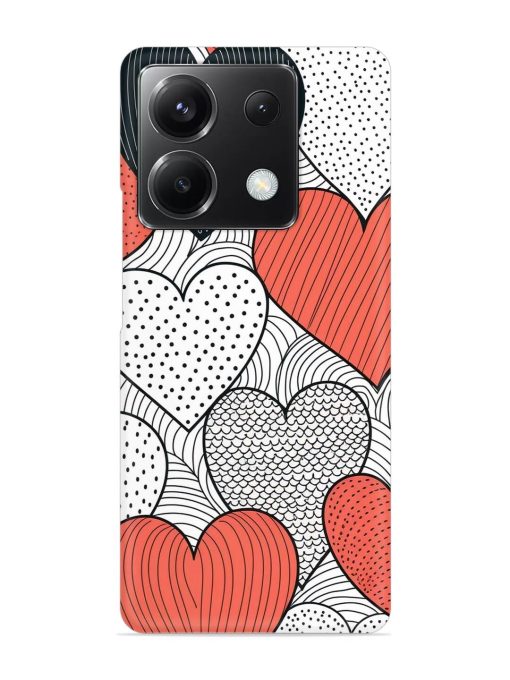 Girly Heart Seamless Snap Case for Poco X6 (5G) Zapvi