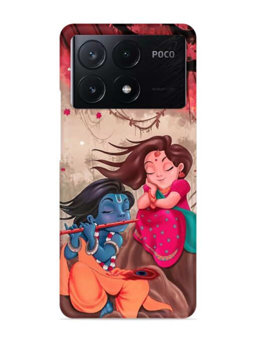 Radhe Krishna Water Art Snap Case for Poco X6 Pro (5G) Zapvi