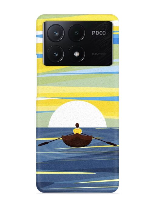 Rowing Person Ferry Paddle Snap Case for Poco X6 Pro (5G) Zapvi