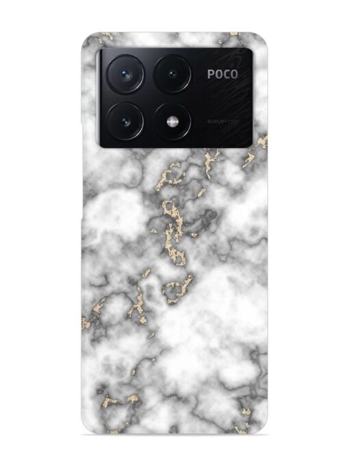 Gray And Gold Marble Snap Case for Poco X6 Pro (5G) Zapvi