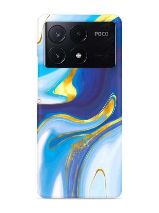 Watercolor Background With Golden Foil Snap Case for Poco X6 Pro (5G) Zapvi