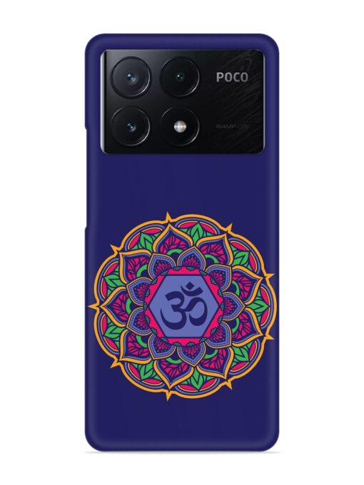 Om Mandala Art Blue Snap Case for Poco X6 Pro (5G) Zapvi