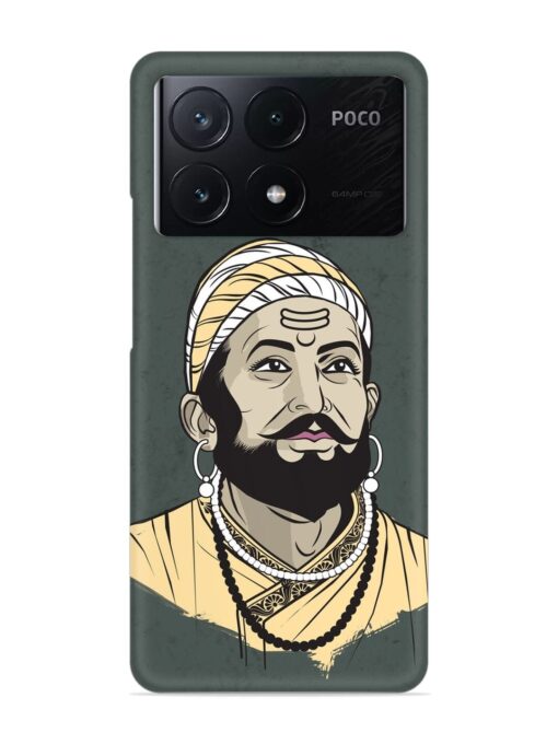 Shivaji Maharaj Vector Art Snap Case for Poco X6 Pro (5G) Zapvi