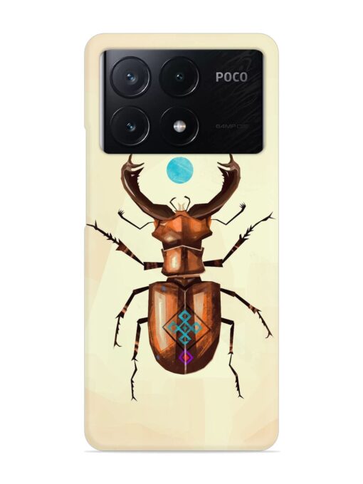 Stag Beetle Vector Snap Case for Poco X6 Pro (5G) Zapvi