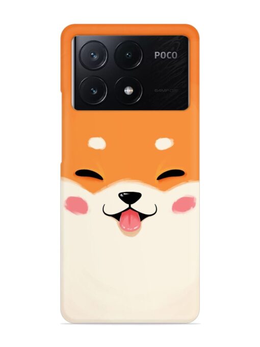 Cute Dog Face Vector Snap Case for Poco X6 Pro (5G) Zapvi