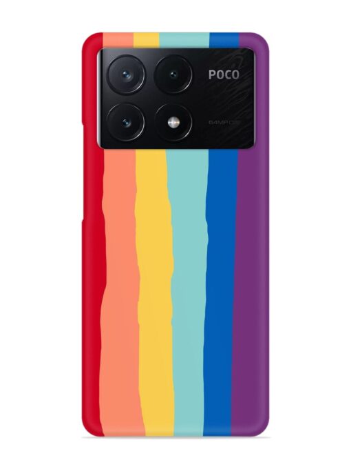 Rainbow Genuine Liquid Snap Case for Poco X6 Pro (5G) Zapvi