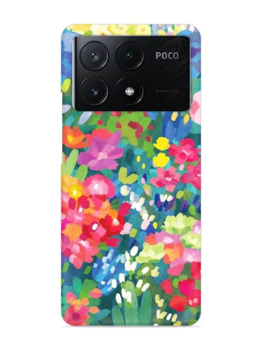 Watercolor Flower Art Snap Case for Poco X6 Pro (5G) Zapvi