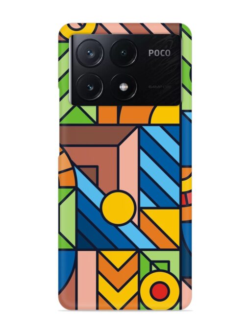 Colorful Geometric Snap Case for Poco X6 Pro (5G)