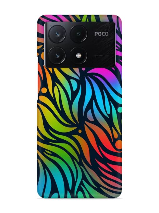 Abstract Leaf Design Snap Case for Poco X6 Pro (5G) Zapvi