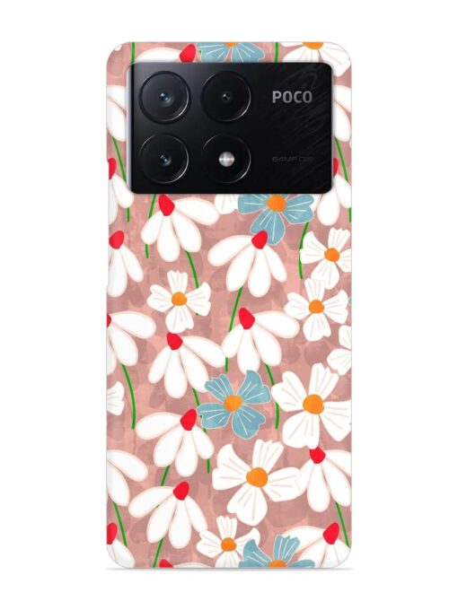 Abstract Petal Flowers Snap Case for Poco X6 Pro (5G) Zapvi