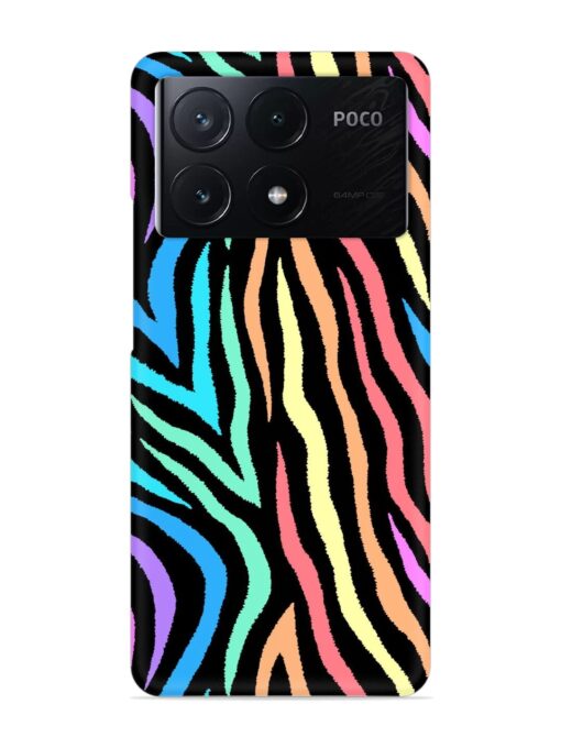 Colorful Abstract Zebra Snap Case for Poco X6 Pro (5G) Zapvi