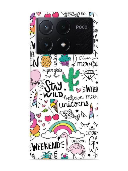 Unicorn Ice Cream Snap Case for Poco X6 Pro (5G) Zapvi